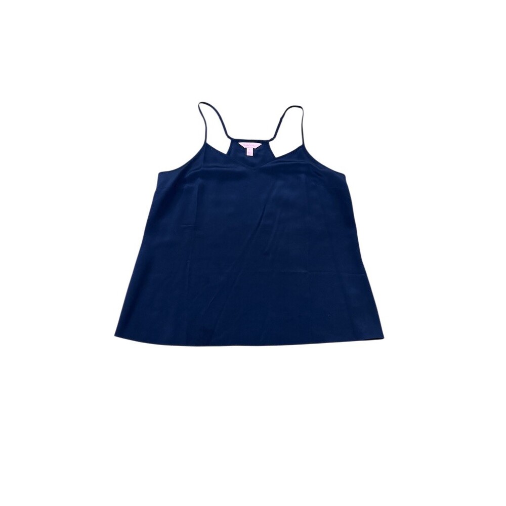 Lilly Pulitzer Cami Tank Top Womens Size S Navy Blue V-Neck Adjustable - Picture 3 of 7